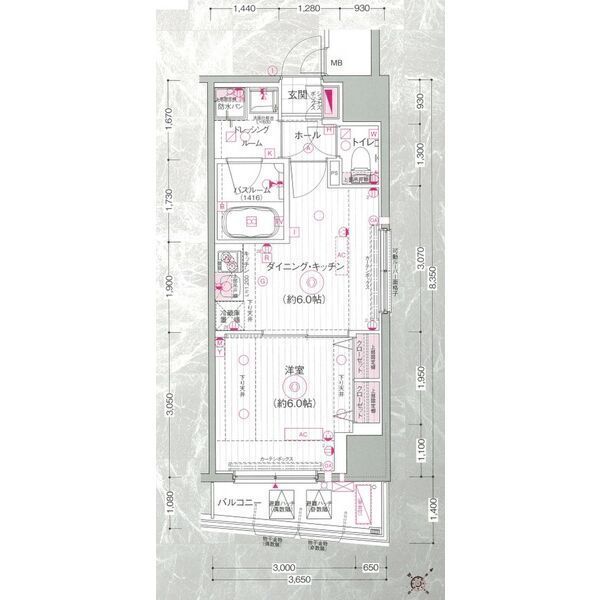 エステムプラザ市谷外濠公園 403の間取り