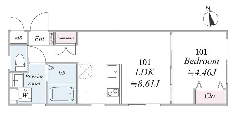 Elua南大井 101の間取り