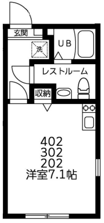パークサイド日暮里・西日暮里 202の間取り