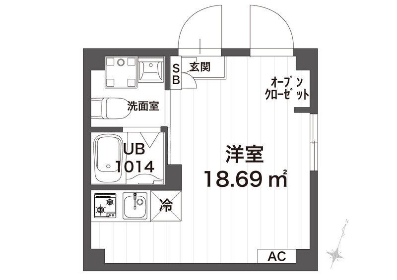 リバース笹塚 202の間取り