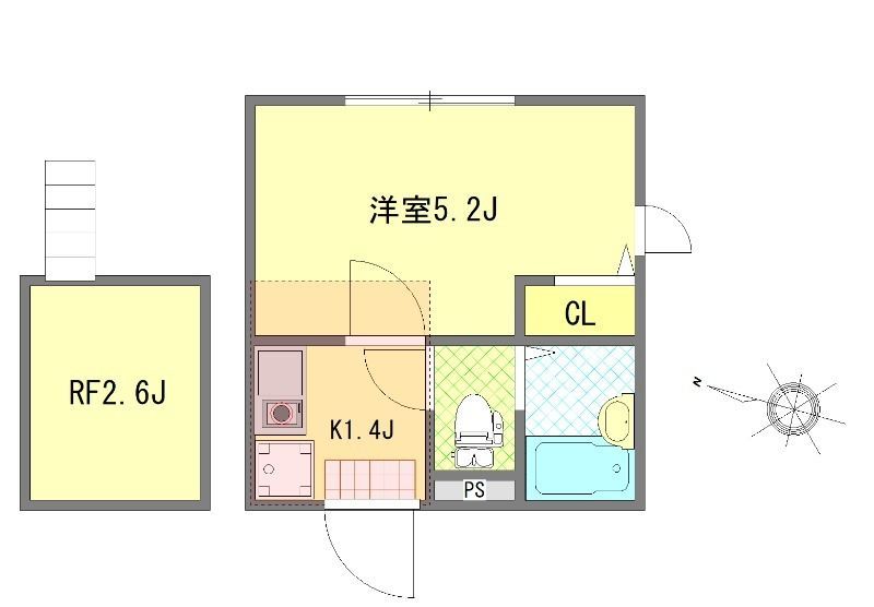 シエル竹ノ塚 301の間取り