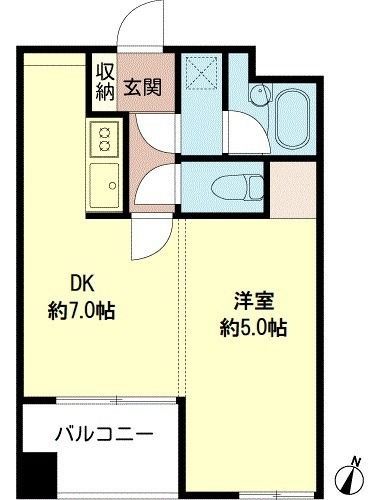 フュージョンハイツ浜町 502の間取り