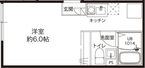 レピュア蓮根レジデンスWEST 202の間取り