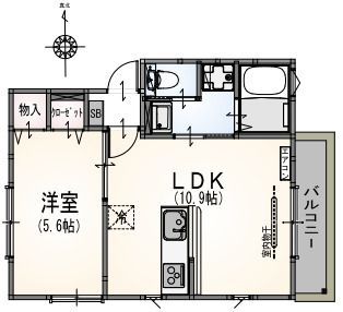サンライズ大山Ⅰ 201の間取り