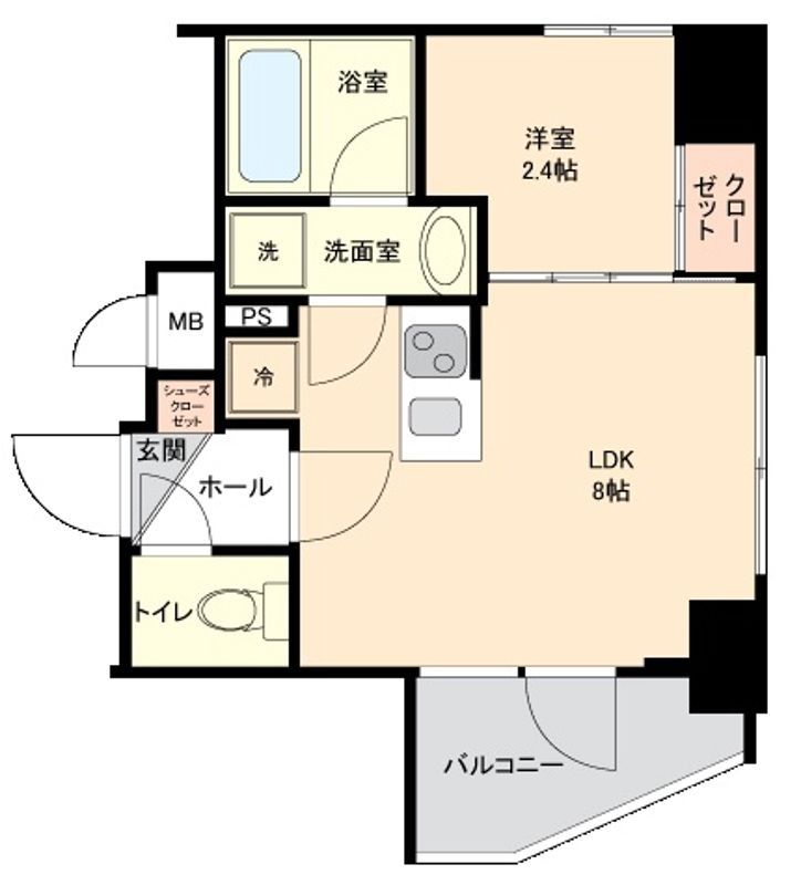 プレセダンヒルズ白金高輪 503の間取り