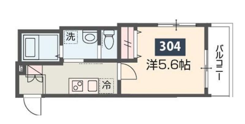 MELDIA梅島Ⅶ 304の間取り