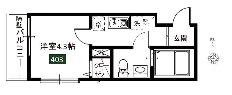 メルディア北綾瀬Ⅱ 403の間取り