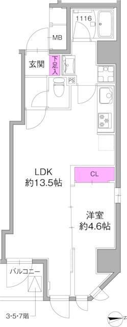 AZEST浅草 702の間取り