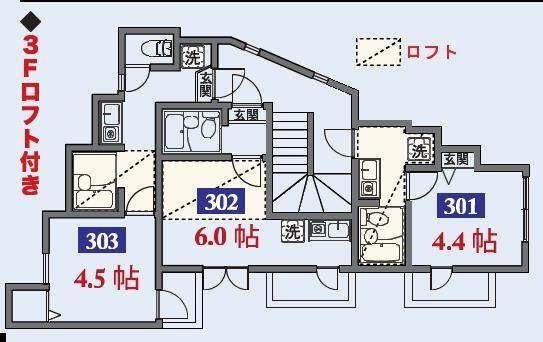 ラ・ヴィータ高円寺 302の間取り