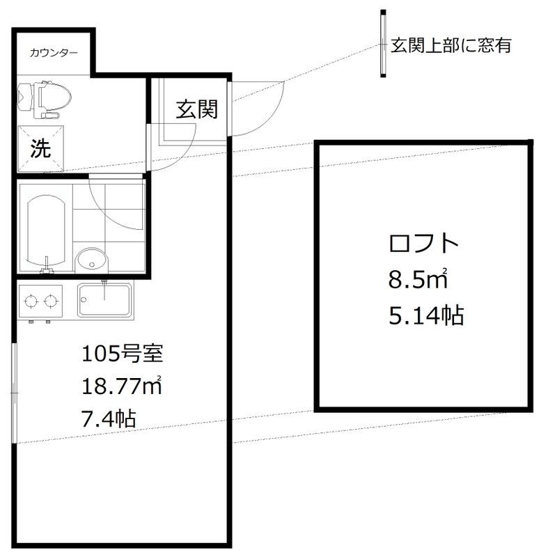 クレスト西馬込 105の間取り